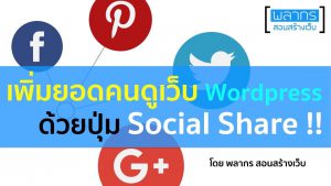 เพิ่มยอดคนดูเว็บ ด้วยปุ่ม Social Share ใน  Wordpress